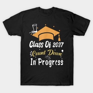 Class Of 2037 Count Down In Progress Future Graduation 2037 T-Shirt